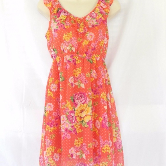 Forever 21 Dress/Top Beautiful Floral S/P Lined - Picture 1 of 4